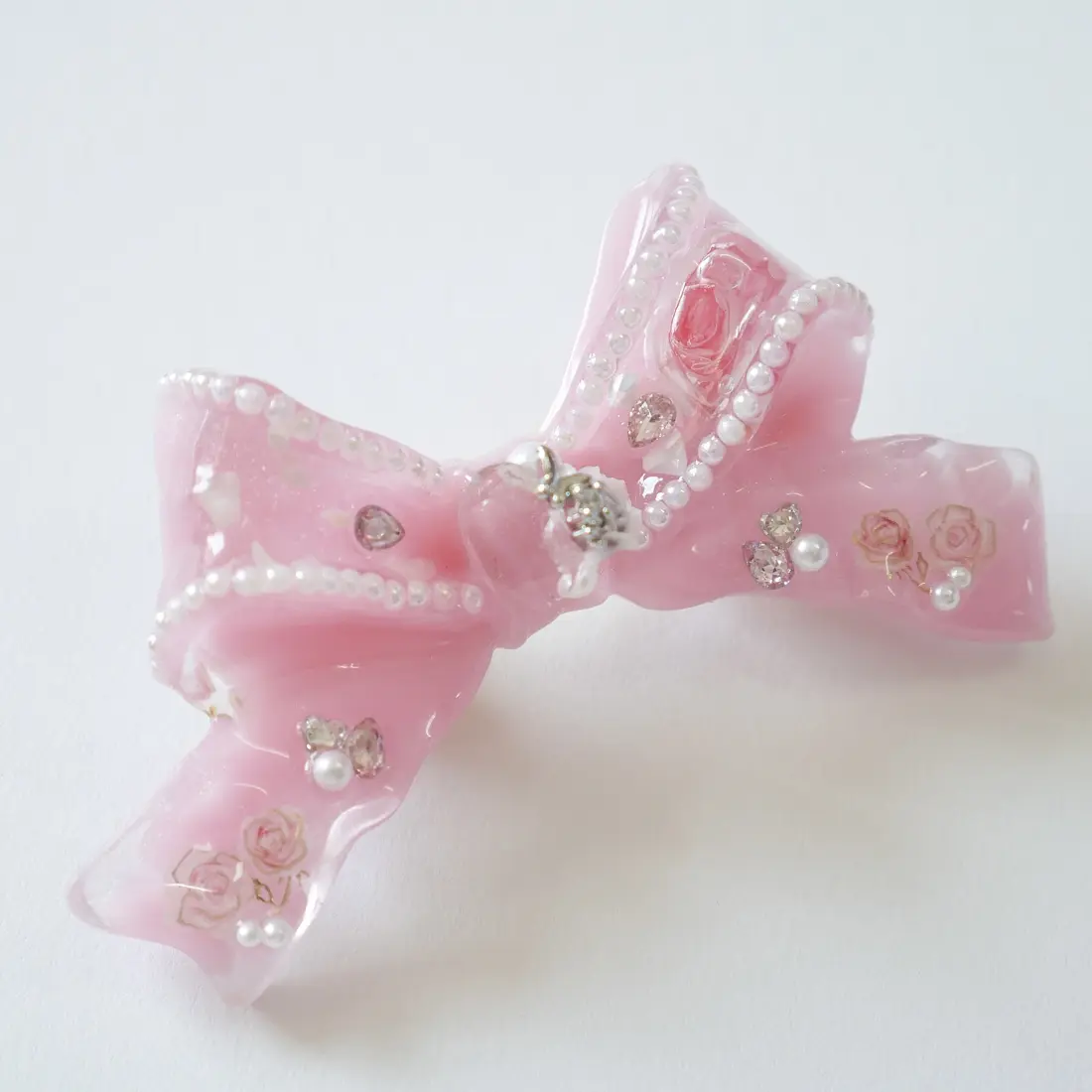 กิ๊บโบว์ Pinkpearl Rose กิ๊บติดผม MIMEAR