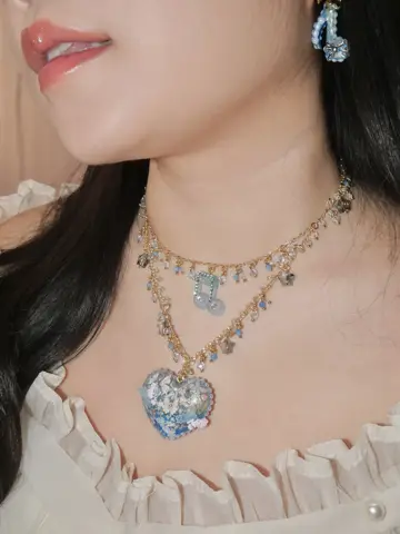 สร้อยคอหัวใจใหญ่ Melody Blue
