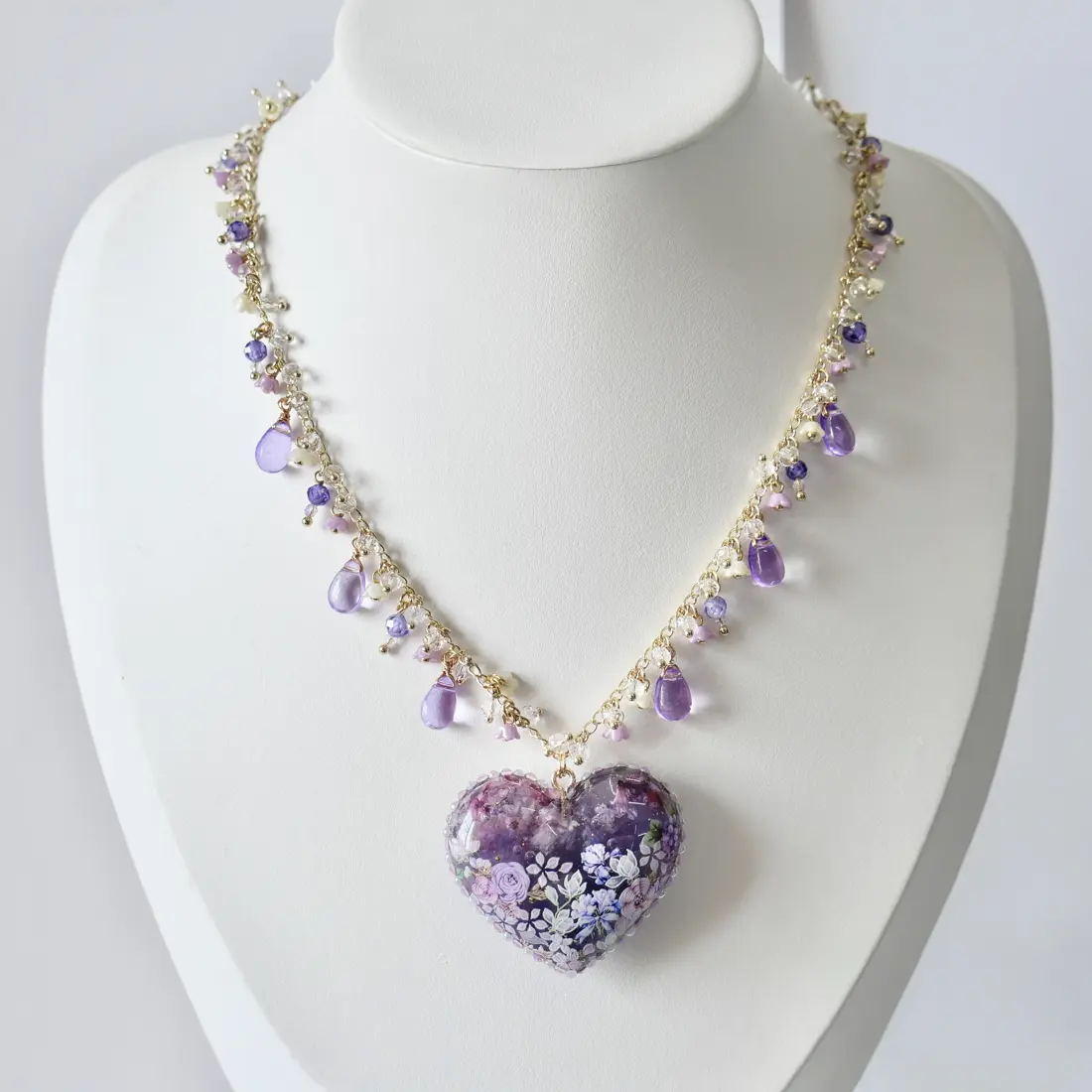 สร้อยคอหัวใจ Sweet Violet สร้อยคอ MIMEAR