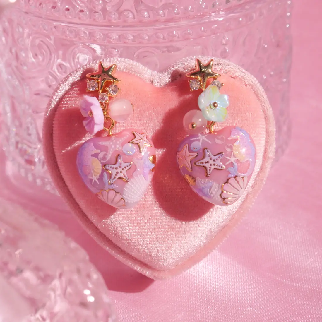 ต่างหูหัวใจ Kawaii Seahorse ต่างหู MIMEAR