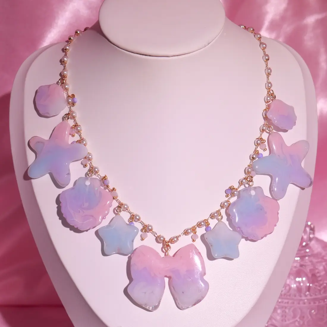 สร้อยคอ Ribbon & Shellstar สร้อยคอ MIMEAR