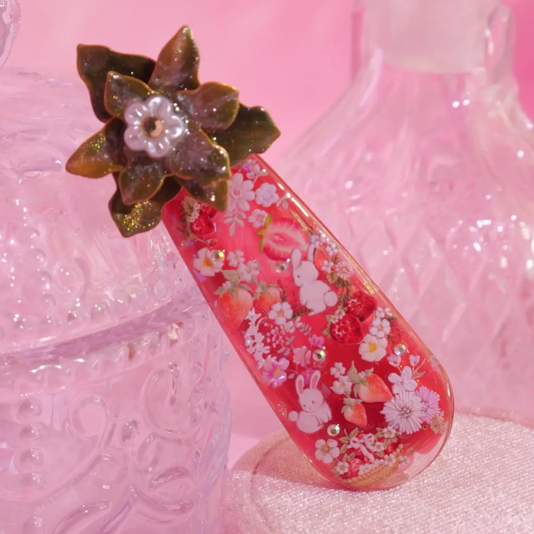 กิ๊บยาวดัดลวด Strawberry Icepop กิ๊บติดผม MIMEAR