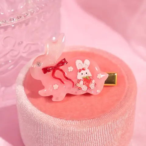 กิ๊บกระต่าย Strawberry Bunny Ribbon