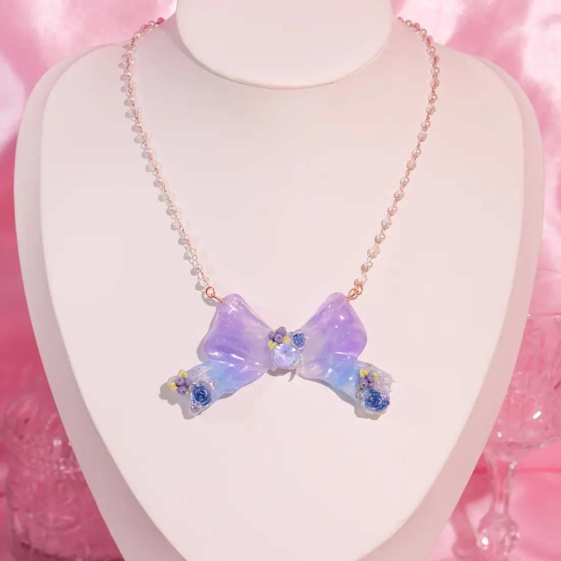 สร้อยคอโบว์ Blueberry Bunny Corset สร้อยคอ MIMEAR