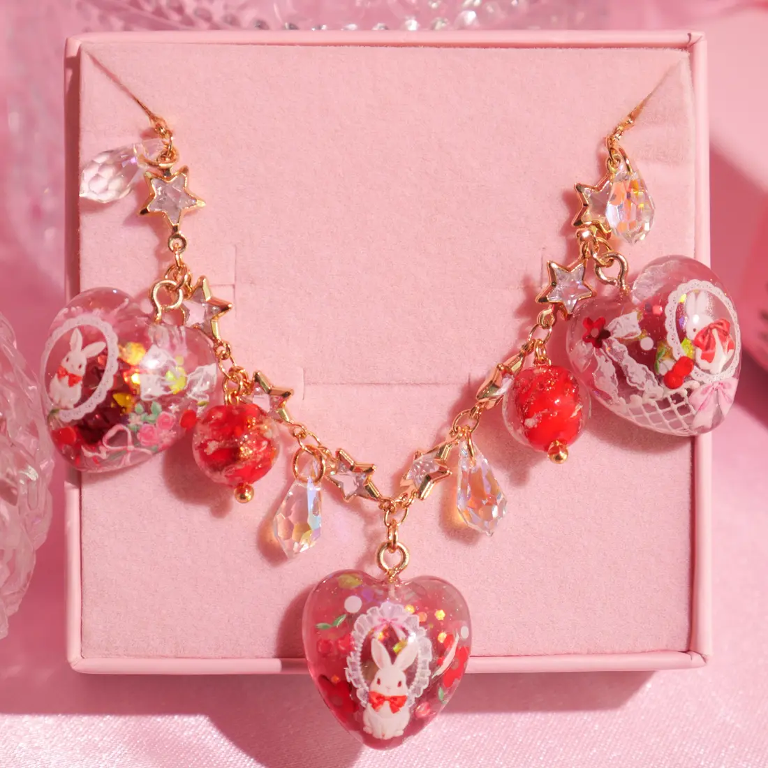 ข้อมือจี้กลม Cherry Bunny Lace สร้อยข้อมือ MIMEAR