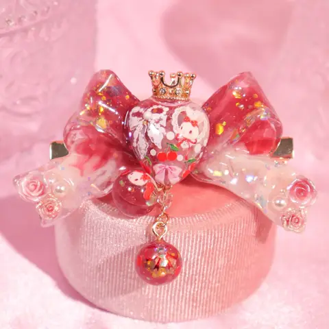 กิ๊บโบว์ Cherry Bunny Lace