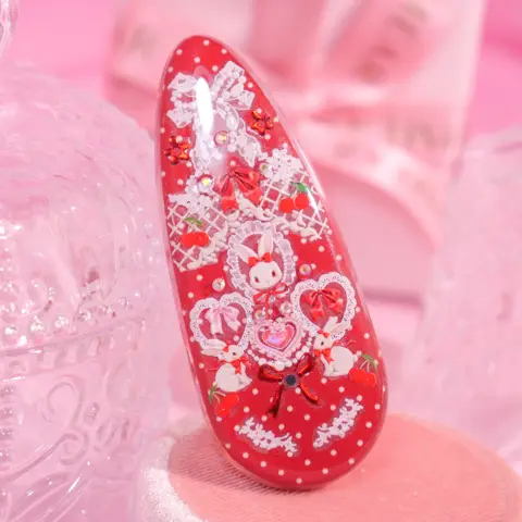 กิ๊บยาวใหญ่ Cherry Bunny Lace