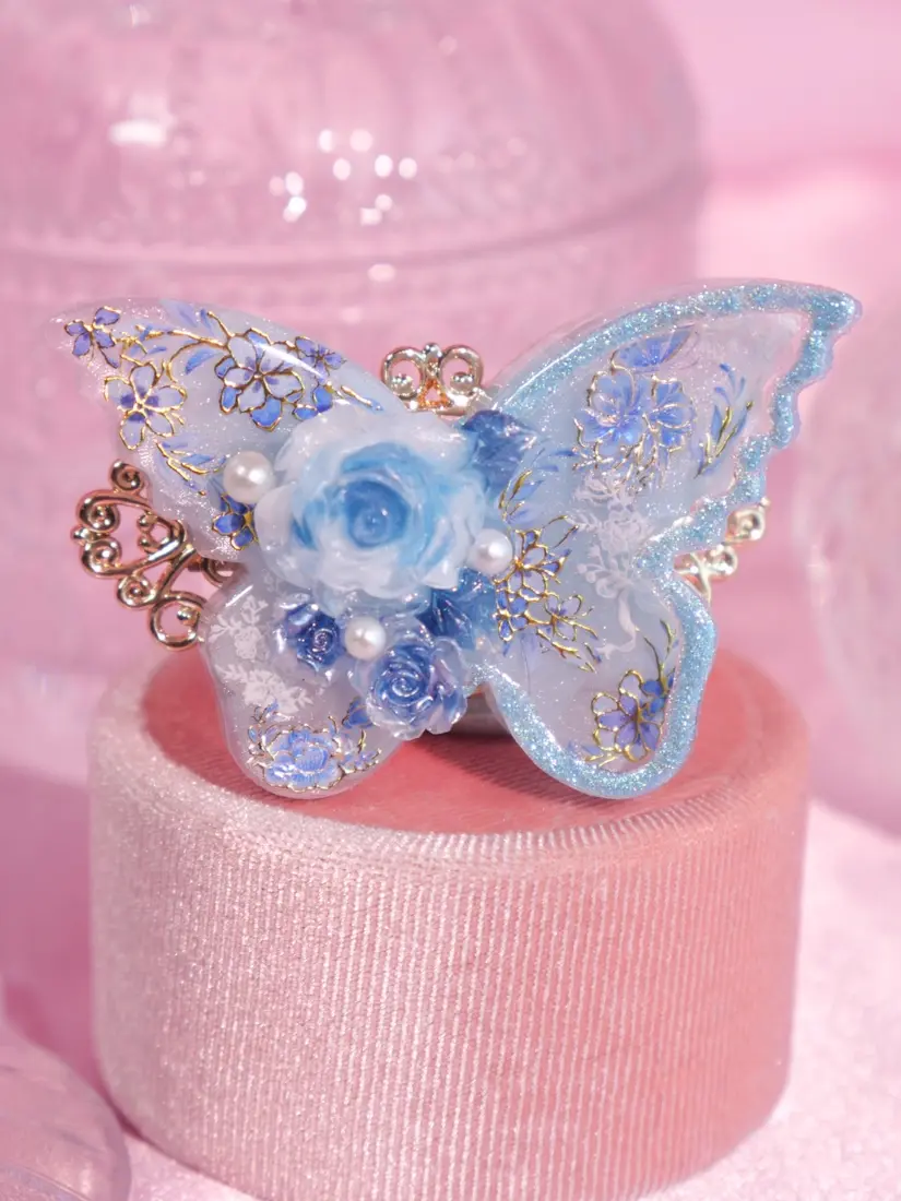 กิ๊บผีเสื้อ Princess Blue กิ๊บติดผม MIMEAR
