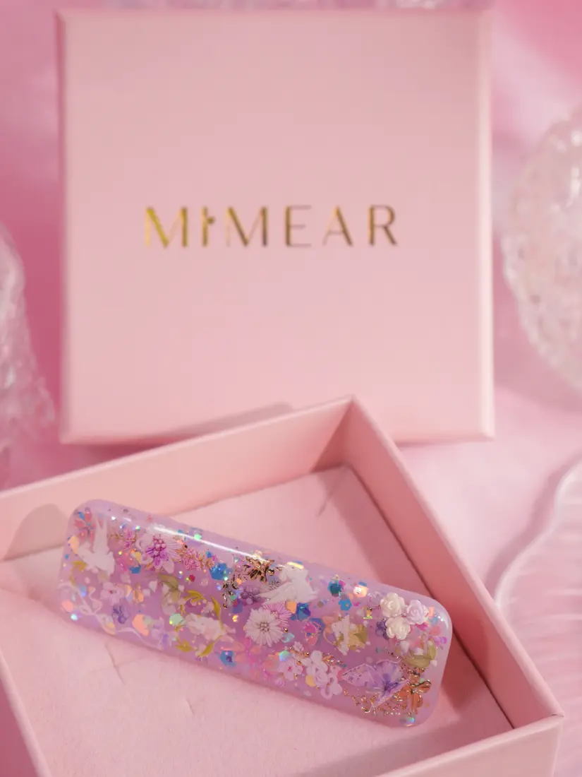 กิ๊บทรงเหลี่ยม Square Violet กิ๊บติดผม MIMEAR