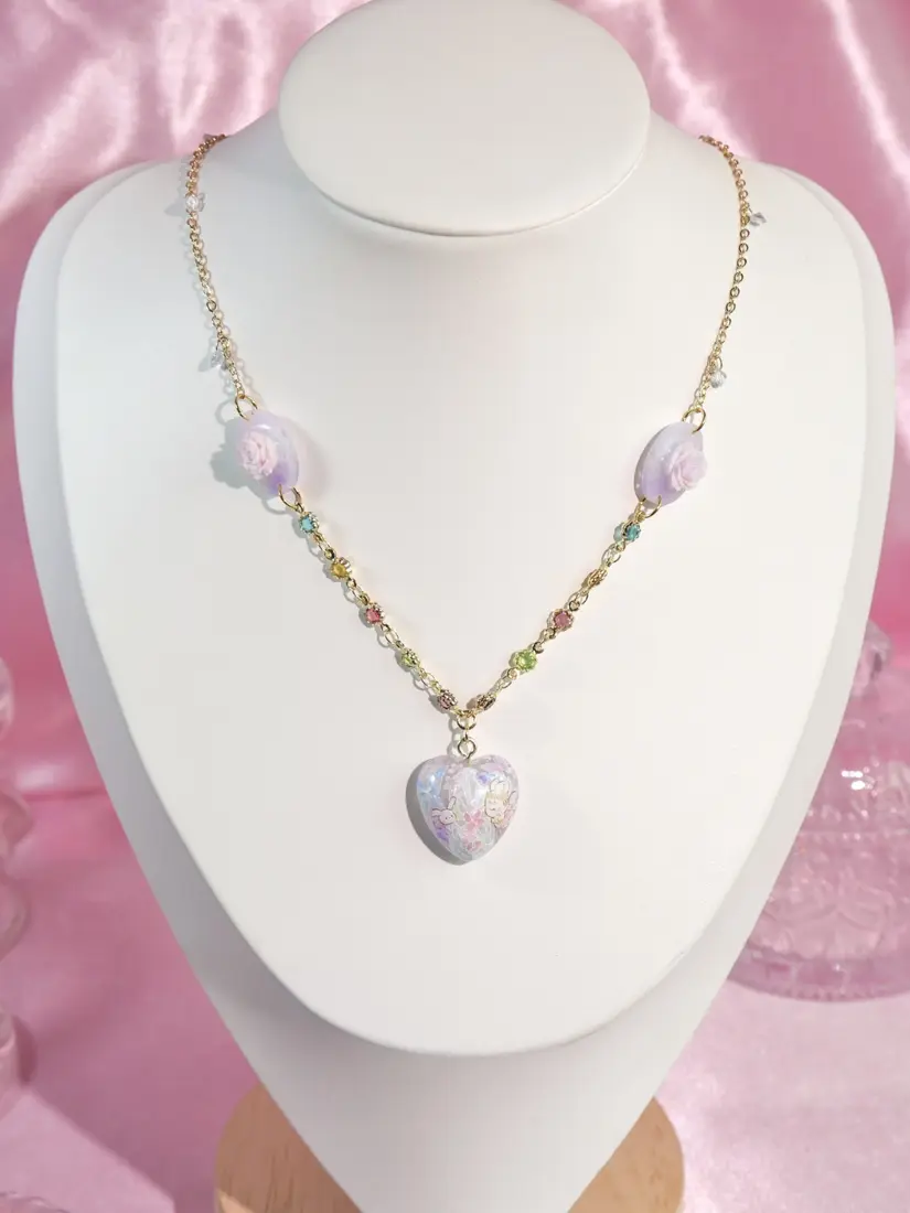 สร้อยคอหัวใจ Heaven Glass สร้อยคอ MIMEAR