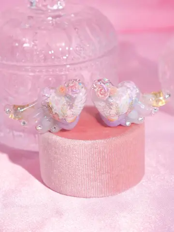 Set กิ๊บหัวใจปีก Heaven Glass