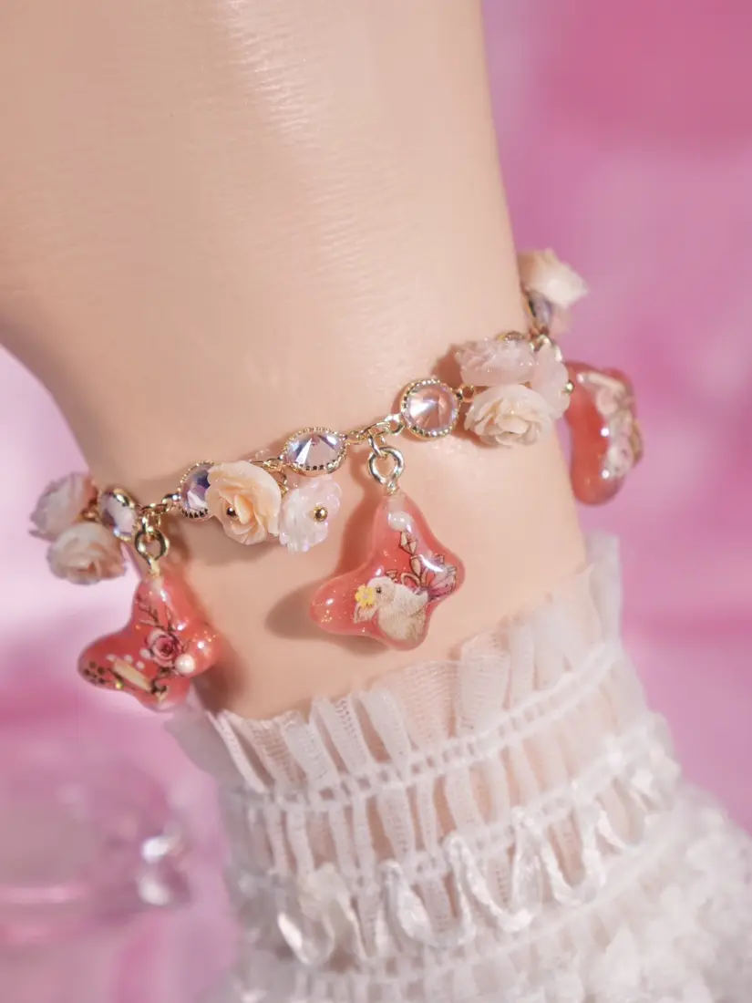 ข้อมือผีเสื้อกุหลาบ Candle Light Mini สร้อยข้อมือ MIMEAR