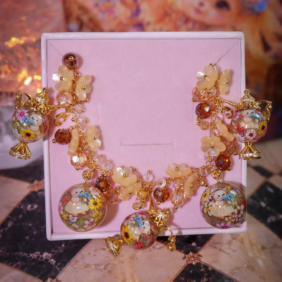 ข้อมือ Wish Lamp ตะเกียงสวนดอกไม้หมี สร้อยข้อมือ MIMEAR
