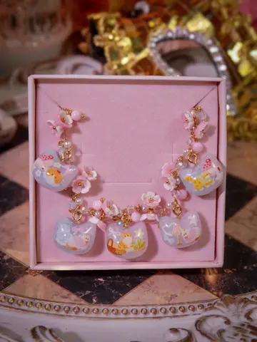 ข้อมือหัวแมวฟ้าชมพูแมวส้ม