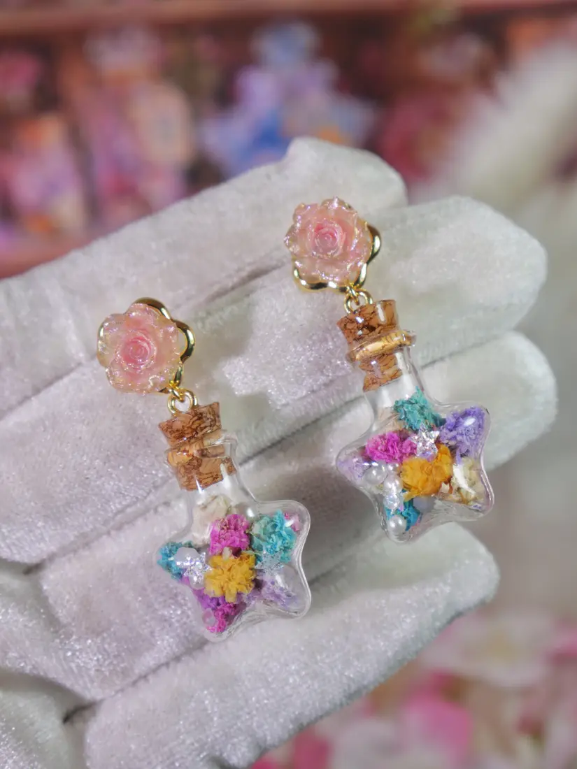 ต่างหู Blooming Potion โหลดาวดอกไม้ปรุงยา ต่างหู MIMEAR