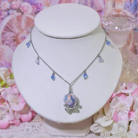 สร้อยคอ Ivory Carriage รถม้าฟักทองขาวฟ้า