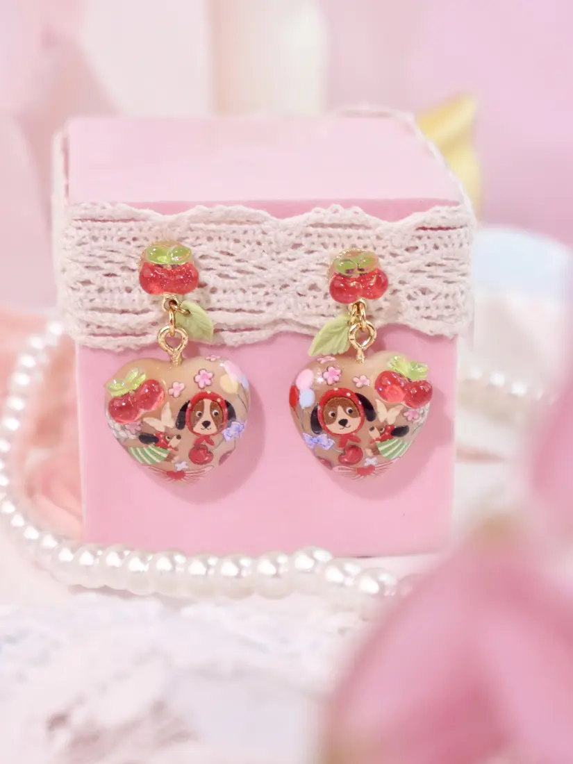ต่างหู Cherry Meow x Dachshund ต่างหู MIMEAR