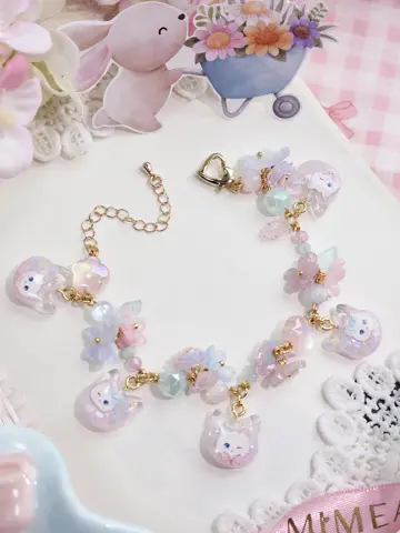 ข้อมือแมวจิ๋วชมพู