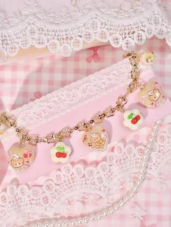 ข้อมือใจหมีคัพเค้กโดนัท