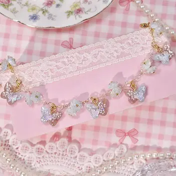 ข้อมือผีเสื้อฟ้าน้ำตาล สร้อยข้อมือ MIMEAR