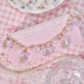 ข้อมือจิ๊กซอว์ชมพูม่วงหมีน้ำตาล