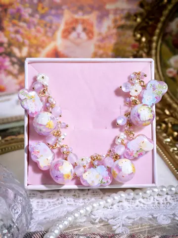 ข้อมือกลมก้อนเมฆแมวชมพู
