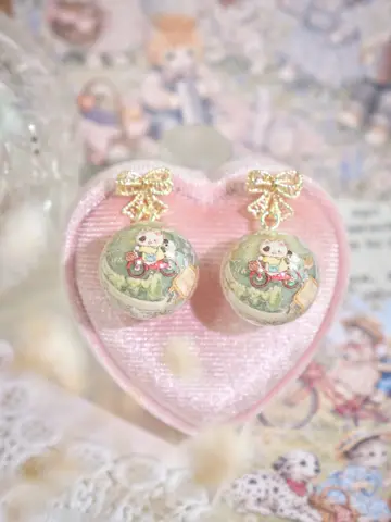 ต่างหูกลมเขียวแมวสวนสาธารณะ